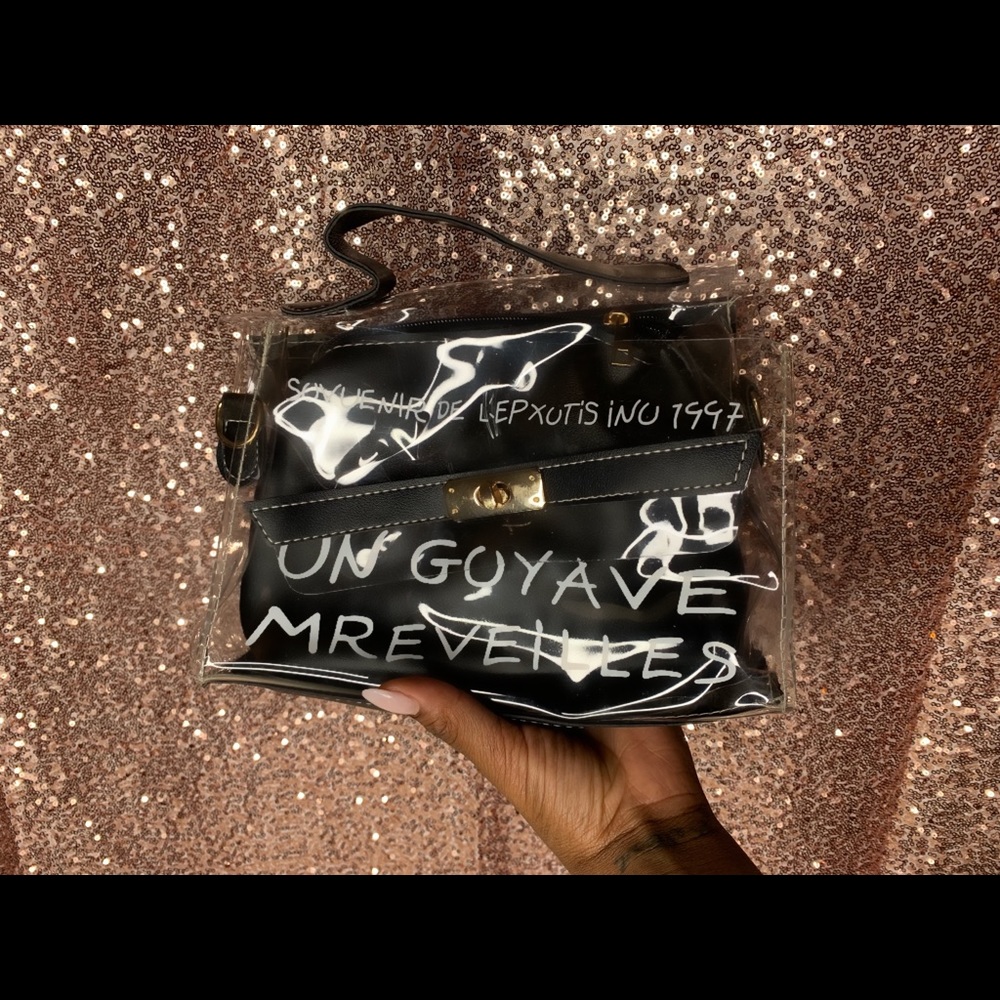 Small Black French font purse